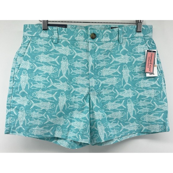 Vineyard Vines Other - Vineyard Vines Breaker Shorts Tuna Dot Tagged 33 Measure 35 5" Inseam Stretch